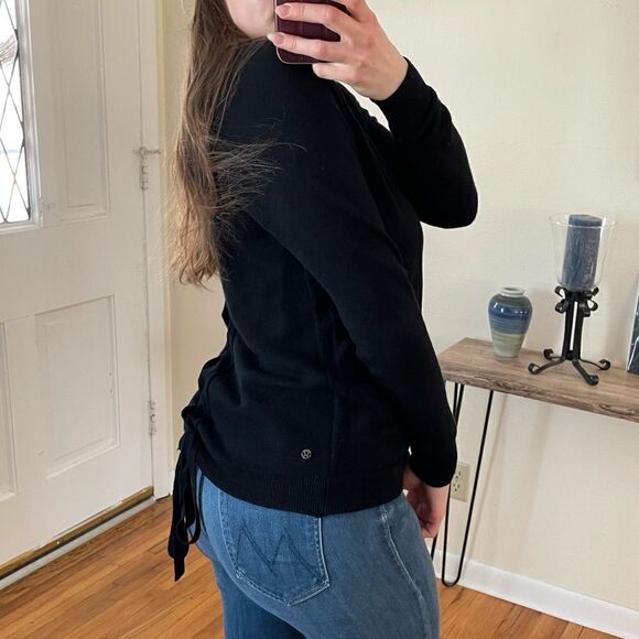 Lululemon Tied To You Sweater Black 8 - Picture 4 of 9